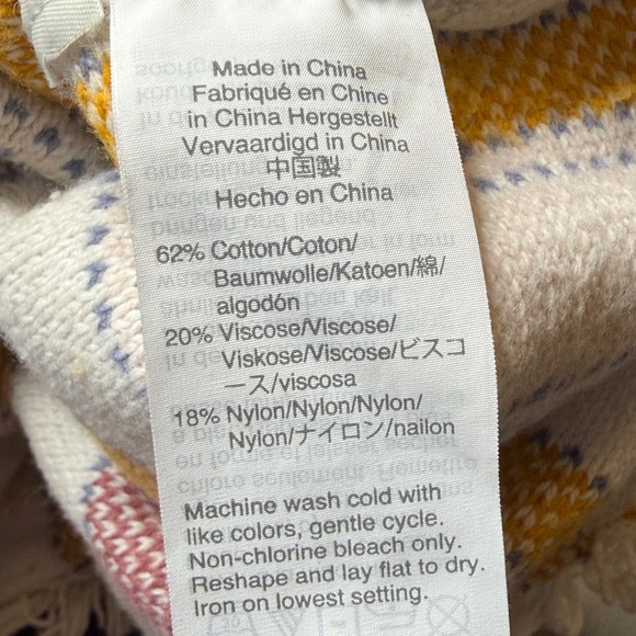 Madewell | Blakley Stripe Sweater fringe Tee Cotton Fringe Size xxs - Picture 5 of 8